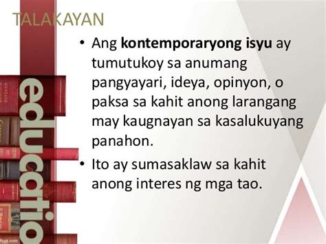 Kahalagahan Ng Kontemporaryong Isyu – Halimbawa .